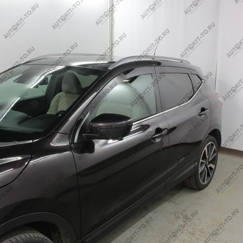 Дефлектор окон 2D, Nissan - Qashqai 2013-, Комплект 8шт, прямой